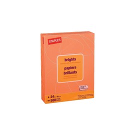 Staples 733086 Brights 24 Lb. Colored Paper Orange 500/Ream