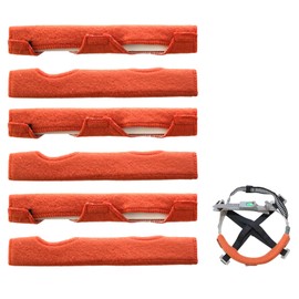 6 Pcs Hard Hat Sweatbands Cotton Washable Flame Resistant Universal Helmet Liner Sweat Absorbing Comfort Pads