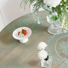 Lace Tablecloth with Ruffles, Rectangular, Green Vintage Overlay Lace Tablecloth,