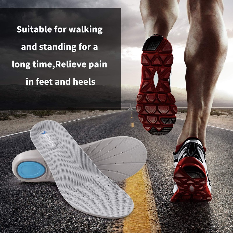 SAUDEfoot Elastic Arch Insoles Comfortable Massage Cushioning Breathable for Walking