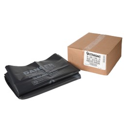 Ultrasac 33 Gallon 6 MIL Large Black Heavy Duty Garbage Bags - 30" x 40" - Pack of 32 - For Contractor, Industrial, Healthcare, & Municipal