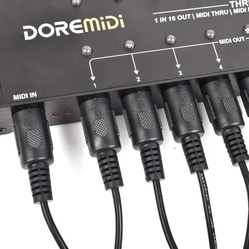 DOREMiDi MIDI THRU-16 Box Filter and Switch 1 MIDI input