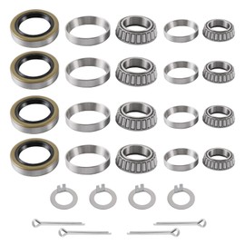 4 Sets 3500 LB Trailer Axle Bearing Kits L68149 L44649 with 171255TB/10-19 Grease Seals I.D. 1.719'' for #84 Spindle