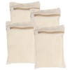 4 Piece Small, Durable Organic Cotton Mesh Laundry Bag with