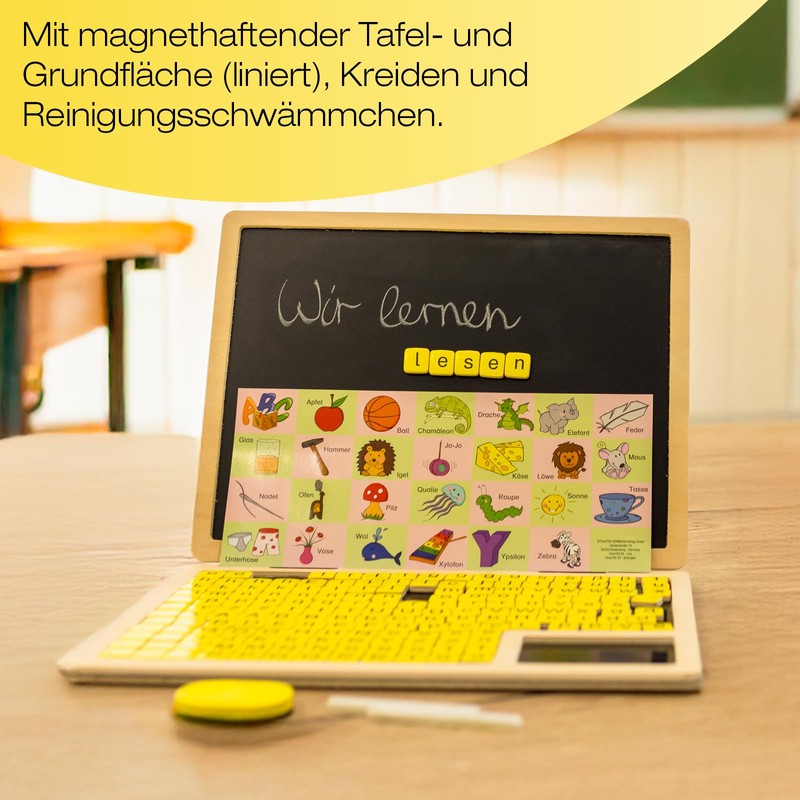 TimeTEX Wooden Magnetic Folding Reading Computer - Learning to Read