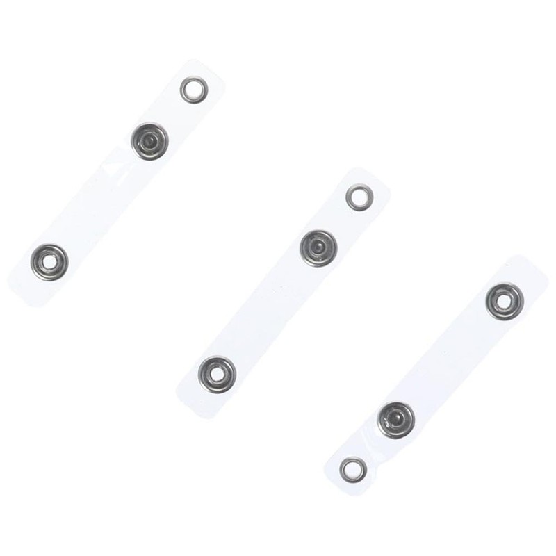allcoupon 10 Pcs ID Badge Holder Straps, Clear Badge Strap
