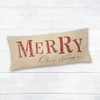 Honey and Me Long Flannel Merry Christmas Pillow