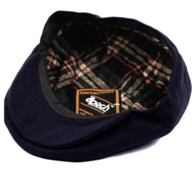 Gorro clásico de mezcla de lana para hombre, marino, Medium