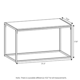 FURINNO Camnus Modern Living Coffee Table, French Oak Grey