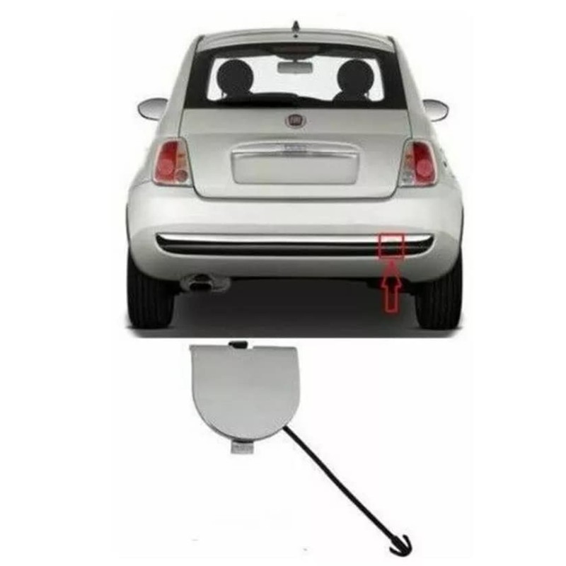 car passion Chrome Tow Bar Cover Cap 500 Rear Tow