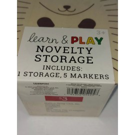 Horizon Group Animal Marker Pen Pencil Holder DIY Learn & Play Storage Cup w/ 5ct Marker Set