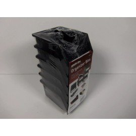 Stack-On Organizer Bin 6 Pack with Hanging Rail Black 4.25 x 5.25 x 3.25″ BIN-66