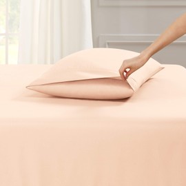 Empyrean Bedding Queen Pillow Cases Set of 2 - Soft, Pale Blush (Pink)