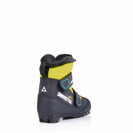 Fischer Junior Snowstar Nordic Ski Boots - Warm Insulated Weatherproof Junior Fit Winter Sports Cross-Country Ski Boots, Black/Yellow, 29