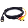 HDMI A/M TO RCA3 Converter Cable Gold Plated Component Cable