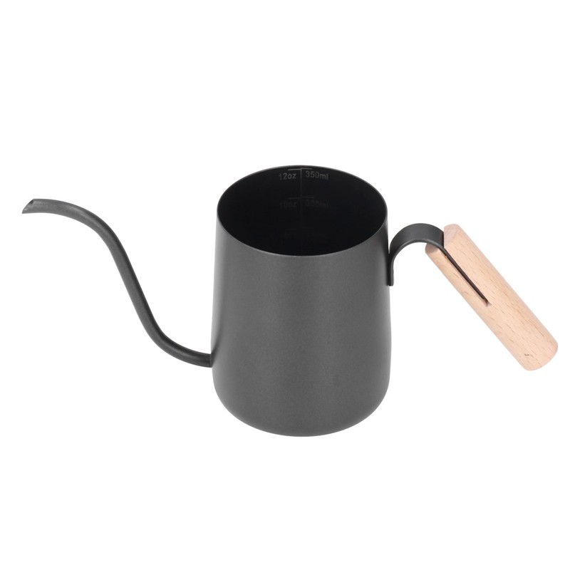 Black Stainless Steel Long Spout Drip Kettle Gooseneck Pour Over