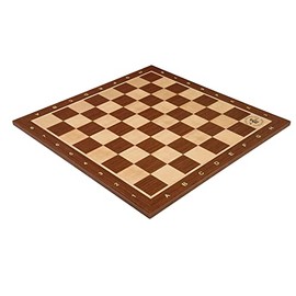The House of Staunton Macassar Ebony and Maple Wooden Tournament Chess Board - 2.25" Squares with Notation and Logo