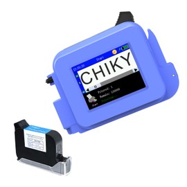 CHIKYTECH Mini Handheld Inkjet Printer, with 42ml Fast Dry Ink Cartridge, Direct Print on Any Surface for DIY Printing/QRcode/Barcode/Date/Logo/Batch Series Number etc.