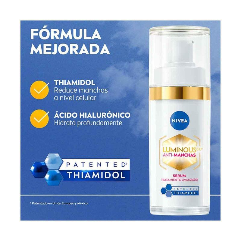 Serum Facial Aclarador NIVEA LUMINOUS630 Anti-manchas Ácido hialurónico 30ml