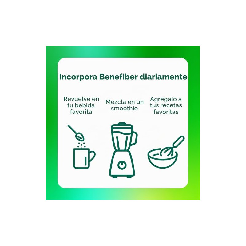 Benefiber | Suplemento de Fibra Prebiótica en Polvo, 500 g
