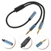 OSALADI 3pcs Headphone Audio Splitter y Adapter Cable for Microphone