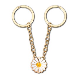 Matching Daisy Keychain for Best Friends Sisters Sunflower Daisy Lovers Gifts for Christmas Birthday Gifts for Friends Big Sister Little Sister Friendship Puzzle Flower Keychain Set of 2
