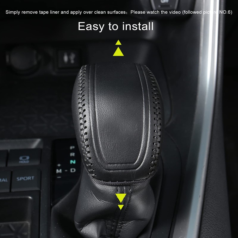 YAKANEY for Toyota RAV4 2019-2025 Gear Shift Knob Cover, Genuine