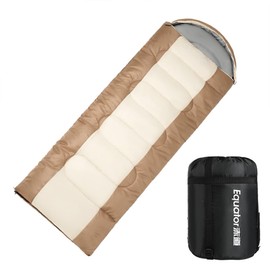 Sleeping Bag, 4.0 lbs (1.8 kg), Envelope Type, Lightweight, Compact, Padding, Comfortable Temperature (-3°C to -14°C), Biting Prevention, Thermal Scarf, Windscreen Tube, Storage Pack, Ideal for