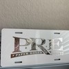 PRE Chrome Engraved License Plate - Colour: White