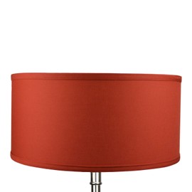 FenchelShades.com 17" Top Diameter x 17" Bottom Diameter 8" Height Cylinder Drum Lampshade USA Made (Paprika)