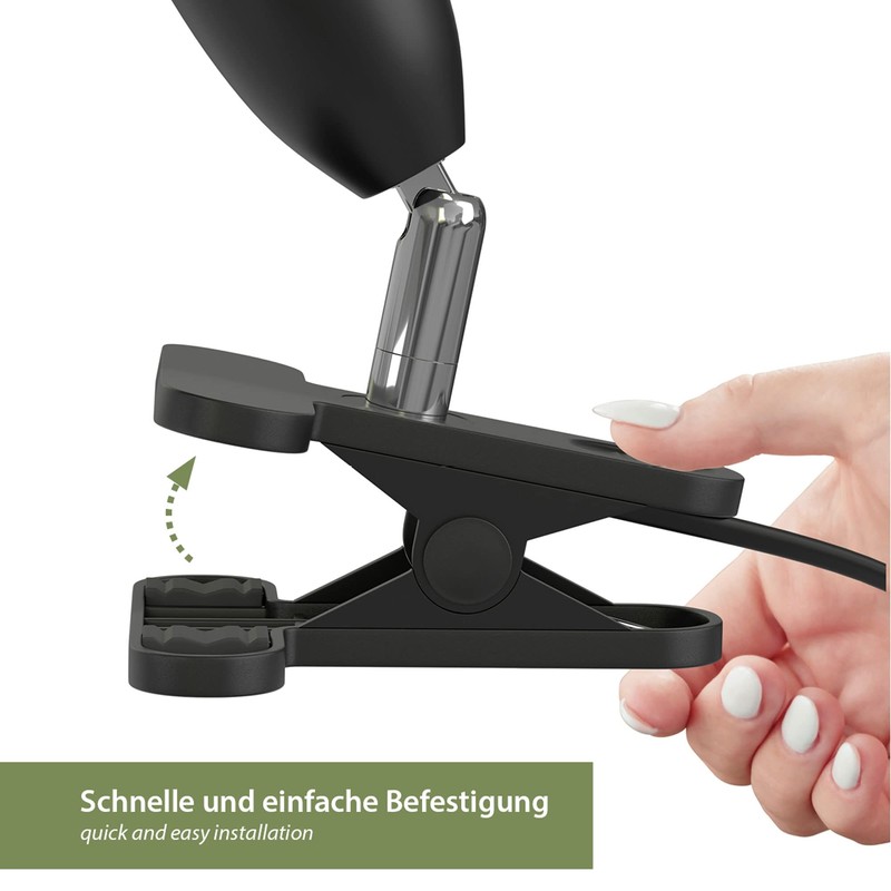 ledscom.de LIK E27 Clamp Light Including PAR38 LED Reflector Lamp