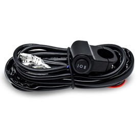 Shkalacar 180W LED Light Bar Wiring Harness Set, 3 Leads, 16AWG, LED Motorcycle Wiring Harness with 12V 40A Relay and Control Switch for Switching Between Different Modes