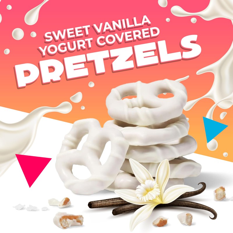 Yogurt Covered Pretzels, Salted Pretzels in Sweet Vanilla Yogurt, 40