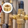 sourcing map 2Pcs Brass Pipe Plug Fitting, 1" BSP Male