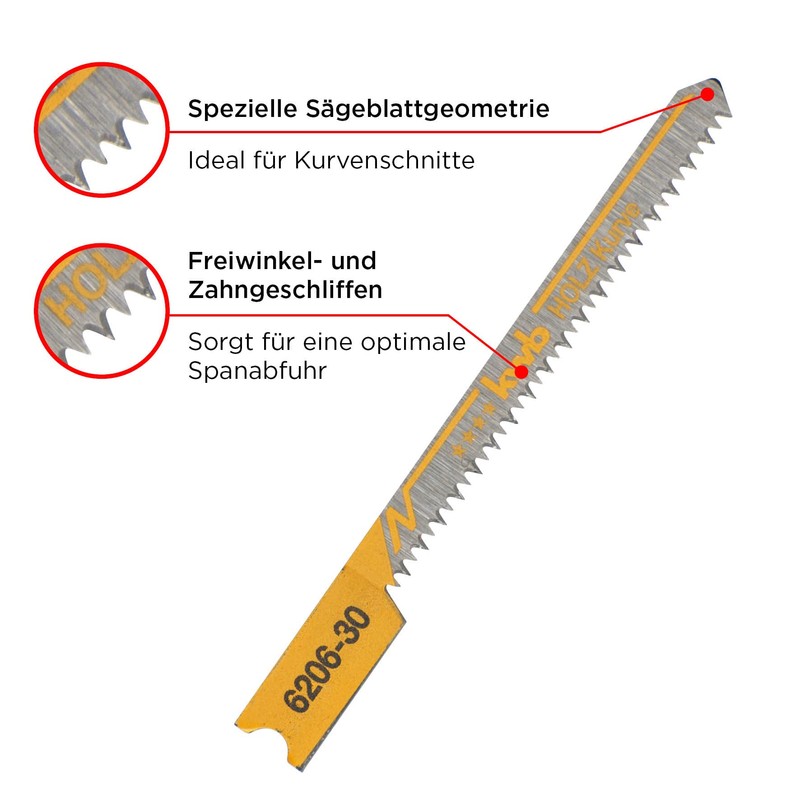 KWB jigsaw blades Woodworking Shaft 6206 – 30