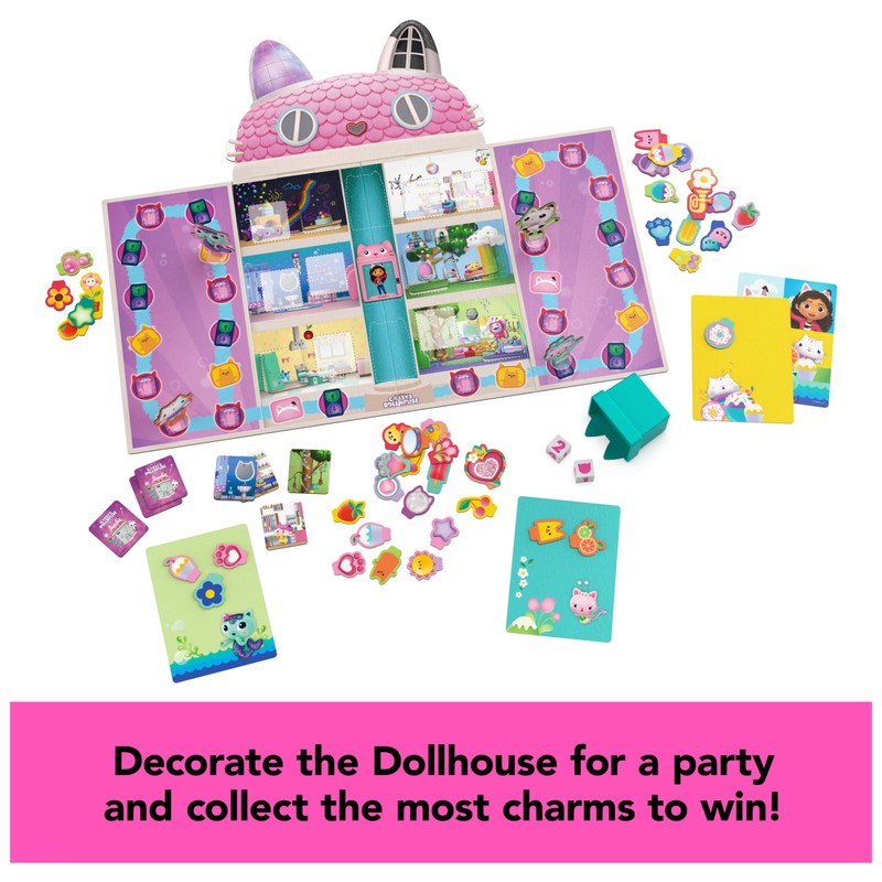Spin Master Games, Gabby’s Dollhouse, Charming Collection Board Game for