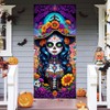 Dia de los Muertos Cubierta de puerta decoración de fondo