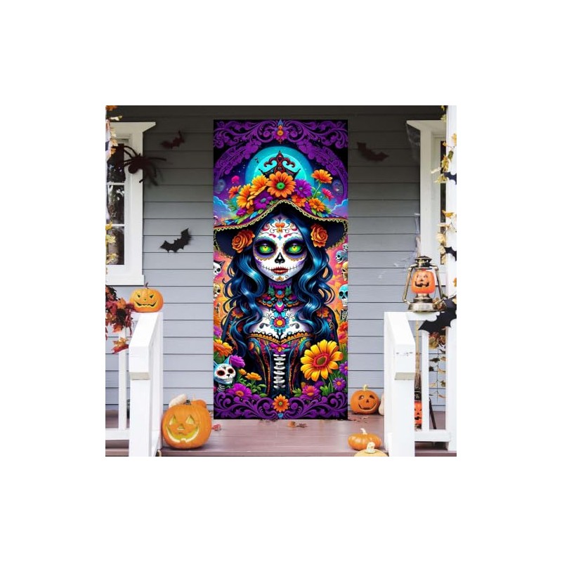 Dia de los Muertos Cubierta de puerta decoración de fondo