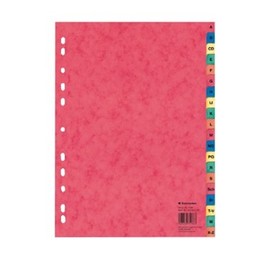 Soennecken Index A-Z, Full Height, For: DIN A4, 22.5 x 29.7 cm (W x H), 11 Hole Punch, Pressboard Cardboard, 225 g/m²