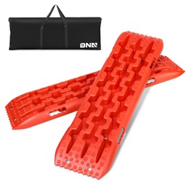DNA MOTORING Pair of Sharp teeth Off Road Traction Boards L 41.1", W 11.2", H 4" 10T Vehicles Tire Traction Mat, Red, TOOLS-00433