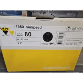 Sia 1950 Siaspeed 6" Sanding Disc 100 Pc Box 80