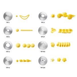 Wilton Decorating and Piping 8-Piece Tip Starter Set