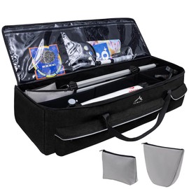 UNIHIMAL Multipurpose Telescope Bag 30 In– Padded Shock Absorbent –600D Oxford Telescope Carrying Case with Adjustable Shoulder Strap & Pockets and Extra Storage for Telescope, 40 Inches, Black