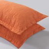 MarCielo 2-Piece Embroidered Pillow Shams, Decorative Microfiber Pillow Covers Set
