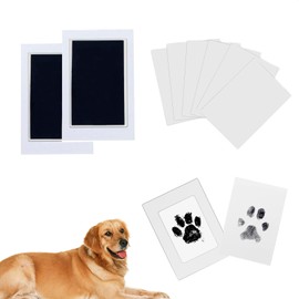ZMD 8PCS Inkless Paw Print Kit, Dog Nose Print Kit Clean Touch Ink Pad and Imprint Cards Pet Paw Print Impression Kit Keepsake with 2 No Mess Ink Pads Paw Print Pad for Dogs Cats DIY Inkless Pawprint