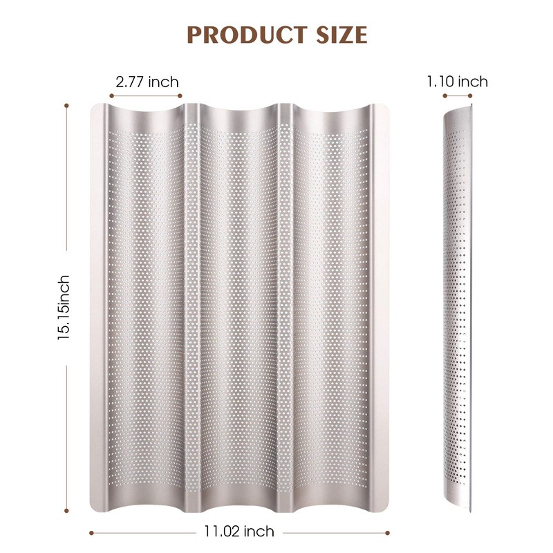 Fulimax Baguette Pan, French Bread Pans For Baking Pan, Nonstick