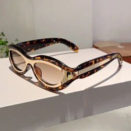 Retro Y2K Athletic Street Fashion - Lightweight Polycarbonate Frame and Lenses, Stylish Tortoiseshell Patterned Glasses withDesign: A1, Frame Material: Alloy