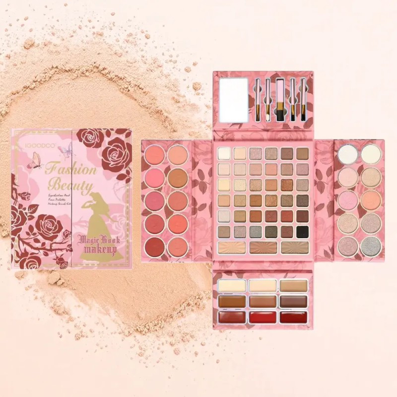 Paleta De Maquillaje De 68 Pcs Con Labial De Larga