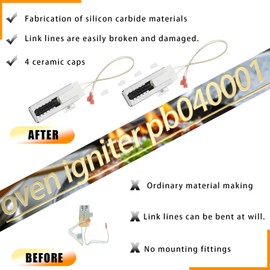 2025 Upgraded PB040001 Gas Range Oven Igniter 2 Pack Replace 065650-000 AP5315579 SGR4001 PB04001 792263 Compatible with Viking Oven Igniter Parts,With 4 Ceramic Wiring Cap 2-Year Qa