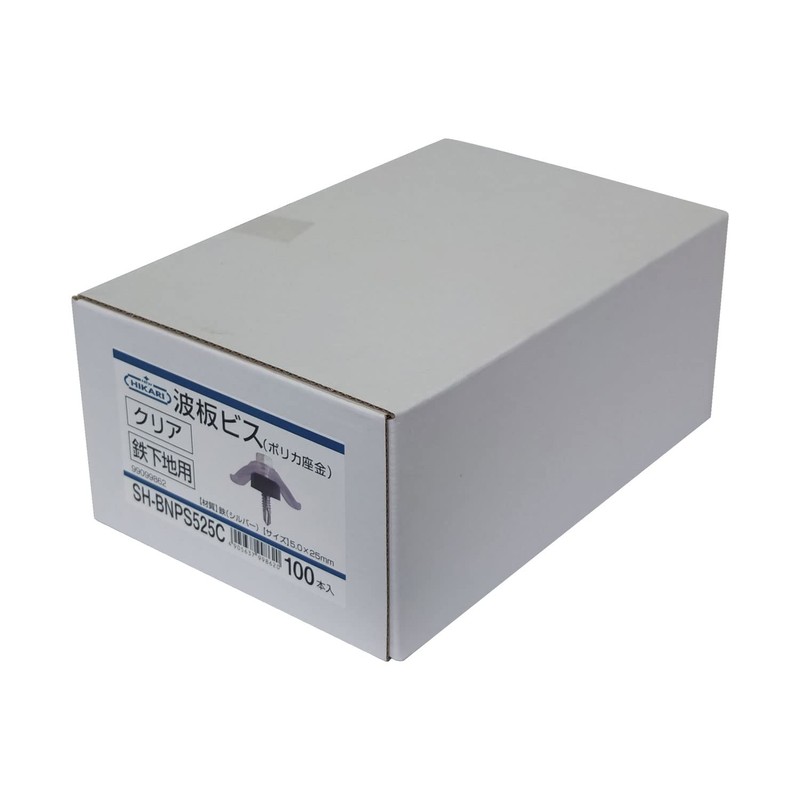 Shimizu New Hikari Corrugated Sheet Screws, 1 Box of 100